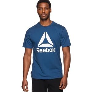 Reebok Men’s Graphic Logo Blue Wing Teal Short Sleeve T-Shirt Size Large NWT